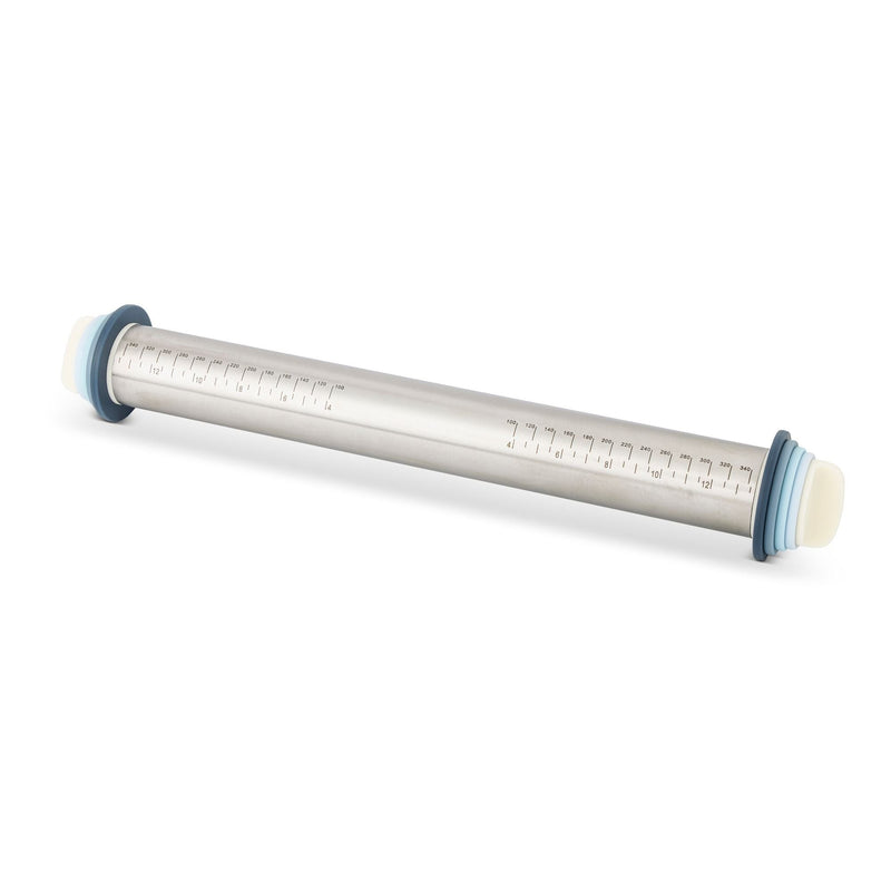 Vida by PADERNO Adjustable Stainless Steel Rolling Pin with Thickness Rings X3