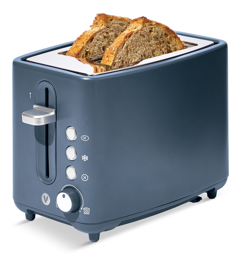Vida by PADERNO Colour Series 2-Slice Toaster with 3 Settings, Bluefin O2