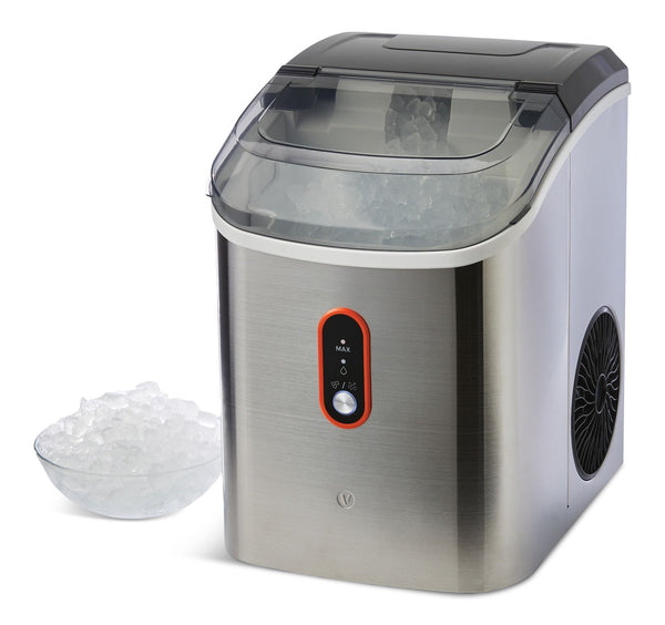 Vida by PADERNO Countertop Soft Nugget Ice Maker, 33-lb Ice/Day, Stainless Steel J0