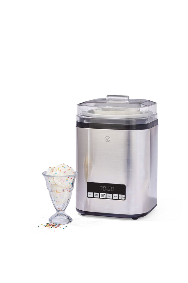 Vida by PADERNO Digital Ice Cream Maker, 4-in-1 Ice Cream & Frozen Treat Maker, Stainless Steel, 1.9-L C5