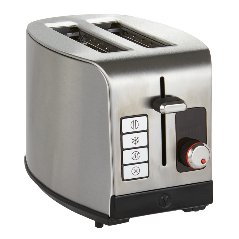 Vida by PADERNO Digital Stainless Steel Toaster, 2-Slice W3