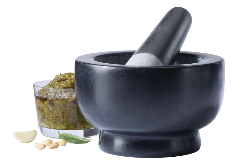 Vida By Paderno Granite Mortar & Pestle, Black W3