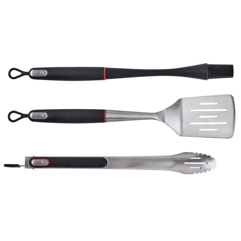 Vida by PADERNO Outdoor BBQ Grill/Griddle Tool Set, 3-pc E9