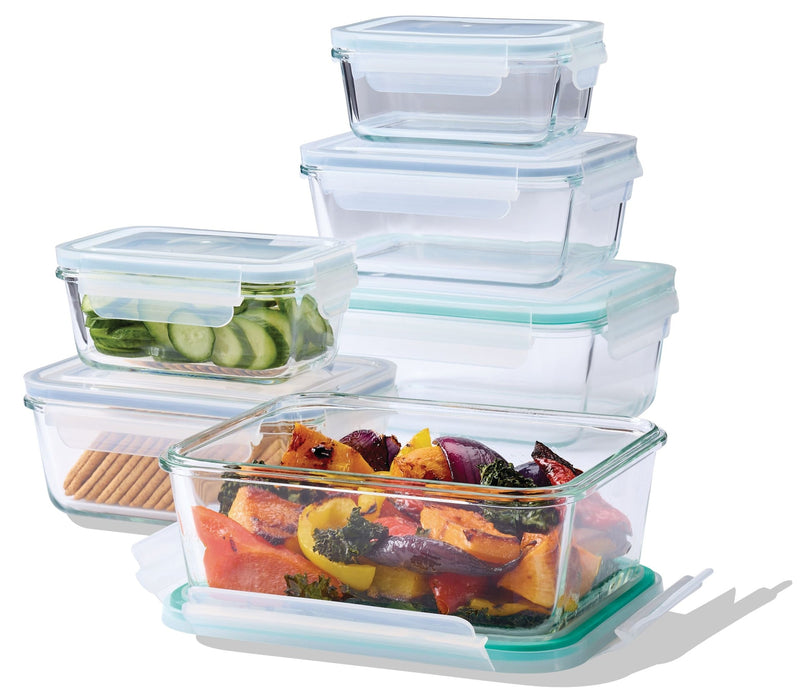 Vida By Paderno Rectangular Glass Food Storage Container Set, 12-pc G6