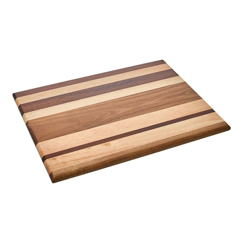 Vida by PADERNO Striped Multi Wood Large Cutting Board V5