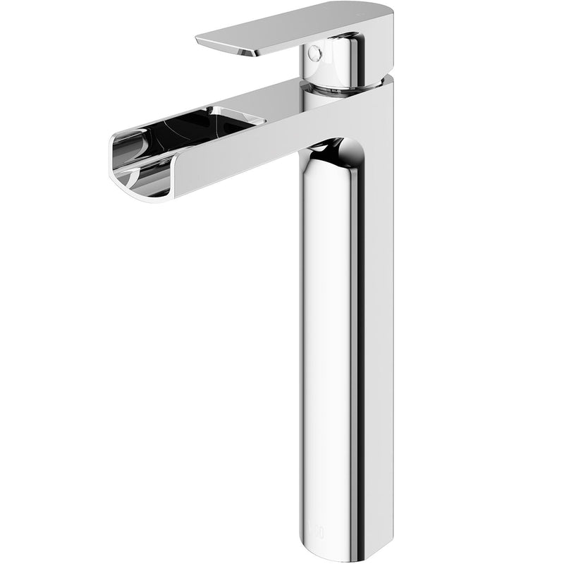 VIGO Amada Single Handle Vessel Single Hole Bathroom Sink Faucet, WaterSense Certified, Chrome V9