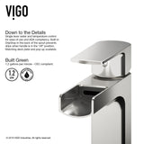 VIGO Amada Single Handle Vessel Single Hole Bathroom Sink Faucet, WaterSense Certified, Chrome