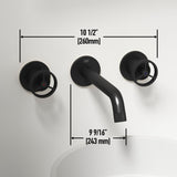 VIGO Anvil MatteStone Round White Composite Bathroom Sink/Basin Set with Cass Wall Mount Faucet and Pop-Up Drain