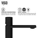 VIGO Cavalli MatteShell Matte Black Bathroom Sink/Basin Set with Gotham Faucet and Round Glass Vessel