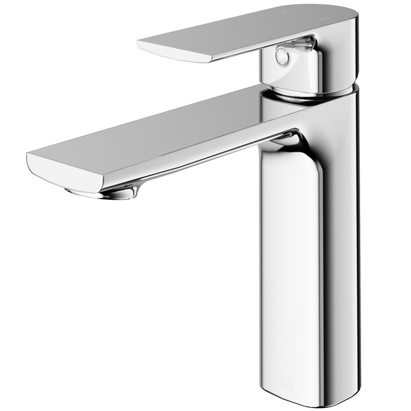 VIGO Davidson Single Handle Single Hole Bathroom Sink Faucet, WaterSense Certified, Chrome W4