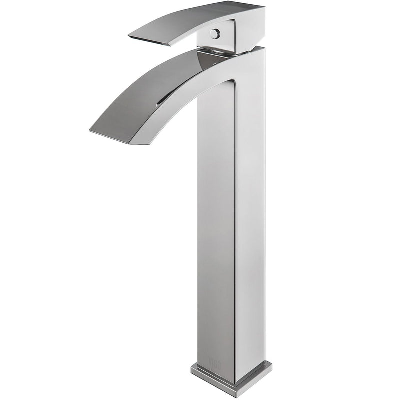 VIGO Duris Single Handle Single Hole Bathroom Sink Faucet, WaterSense Certified, Chrome C9