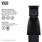 VIGO Duris Single Handle Vessel Sink Bathroom Faucet with Deck Plate, Matte Black