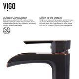 VIGO Glass Russet Brown Bathroom Sink/Basin Set with Niko Faucet and Round Vessel