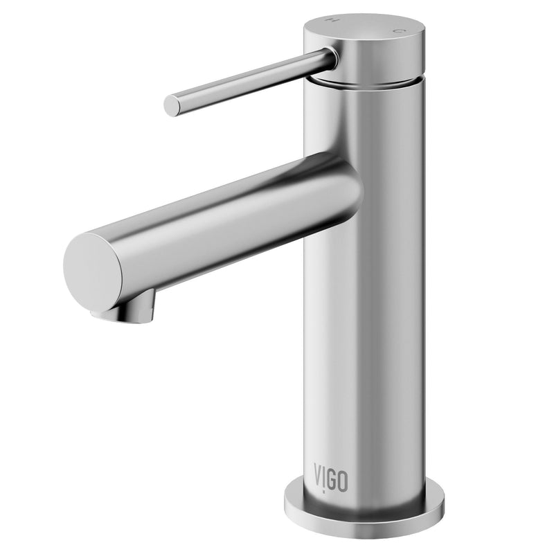 VIGO Jewel 6-in Single-Hole Bathroom Faucet, Various Finishes A0
