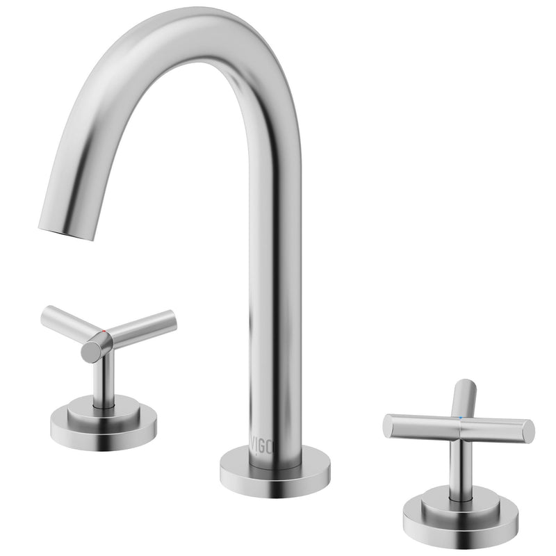 VIGO Jewel 9-in 2-Handle Bathroom Faucet, Various Finishes F2
