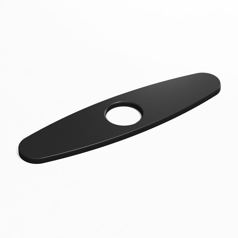 VIGO Kitchen Sink Faucet Hole Cover Deck Plate For 1 or 3 Hole, Matte Black, 10-in A1