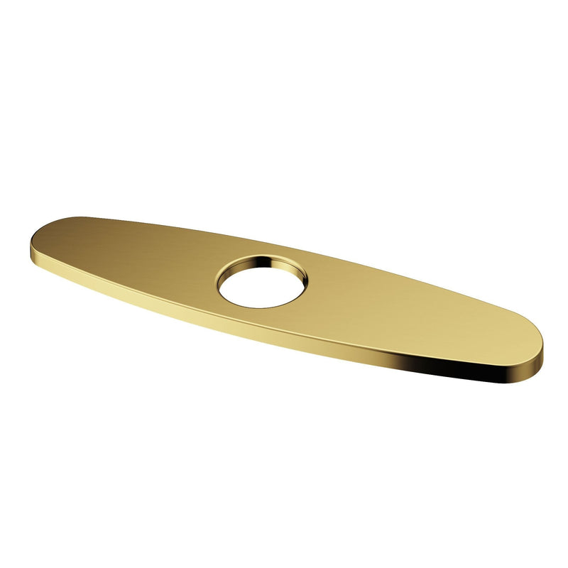 VIGO Kitchen Sink Faucet Hole Cover Deck Plate For 1 or 3 Hole, Matte Brushed Gold, 10-in A5