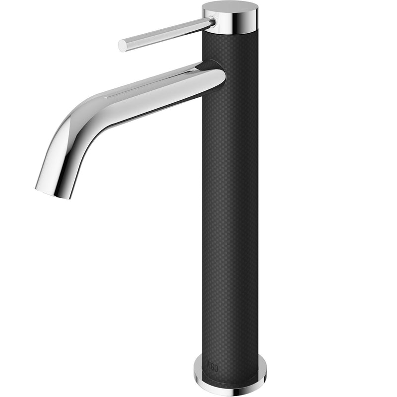 VIGO Lexington Single Handle Vessel Sink Bathroom Faucet with cFiber© Body, Chrome I9
