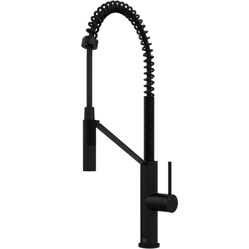 VIGO Livingston Magnetic Kitchen Faucet with Cfiber Technology, Matte Black L0