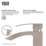 VIGO Magnolia MatteStone White Bathroom Sink/Basin Set with Duris Faucet and Rectangular Composite Vessel