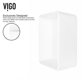 VIGO Marigold MatteStone Matte White Bathroom Sink/Basin Set with Norfolk Faucet and Rectangular Composite Vessel