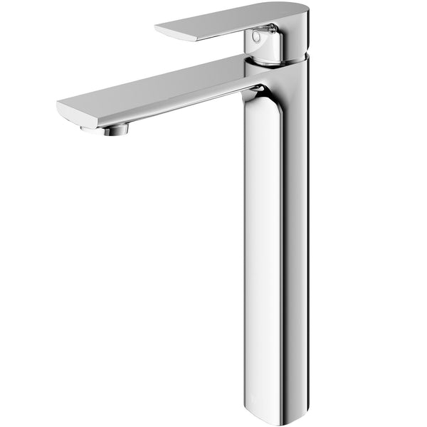 VIGO Norfolk Single Handle Vessel Single Hole Bathroom Sink Faucet, WaterSense Certified, Chrome, G7