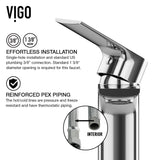 VIGO Norfolk Single Handle Vessel Single Hole Bathroom Sink Faucet, WaterSense Certified, Chrome,