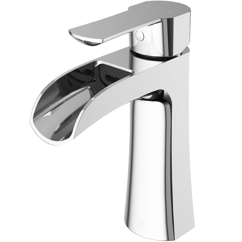 VIGO Paloma Single Handle Single Hole Bathroom Sink Faucet, WaterSense Certified, Chrome K5