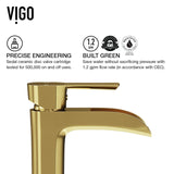 VIGO Paloma Single Handle Single Hole Bathroom Sink Faucet, WaterSense Certified, Matte Gold