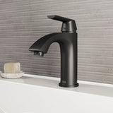 VIGO Penela Single Handle Single Hole Bathroom Sink Faucet, Matte Black,