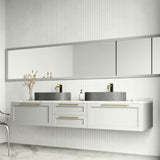 VIGO Sagrada Gothic ConcretoStone 24x14-in Deep Grey Bathroom Sink/Basin with Rectangular Vessel