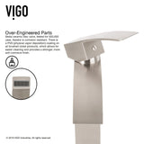 VIGO Satro Single Handle Single Hole Bathroom Sink Faucet, WaterSense Certified, Brushed Nickel