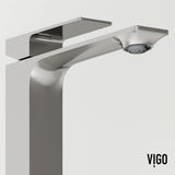 VIGO Tarragona Gothic ConcretoStone Grey Bathroom Sink/Basin Set with Dunn Faucet and Rectangular Vessel