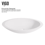 VIGO Wisteria White Bathroom Sink Set with Matte Black Olus Faucet