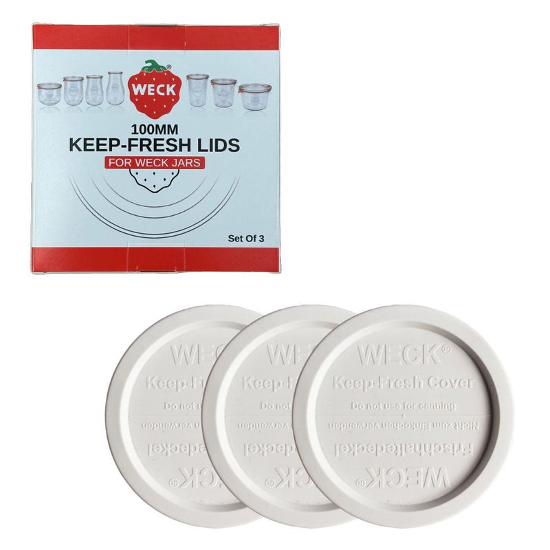 Weck 100mm Keep Fresh Lids for Weck Jars, BPA-Free, 3-pk L6