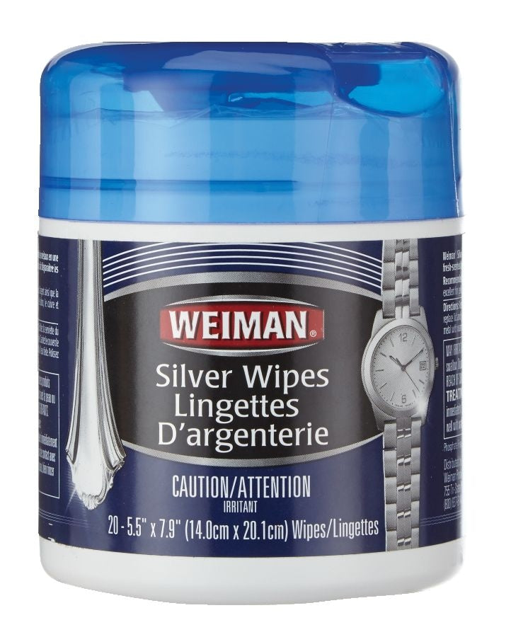 Weiman Silver Wipes, for Sterling Silver, Silver Plate & Fine Antique Silver, 20-pk I1