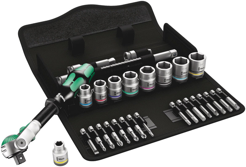 Wera 3/8-in Drive Socket Set, SAE, 29-pc P6