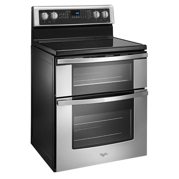 Whirlpool 30 in 6.7 cu ft. Stainless Steel Electric Double Oven Range with True European Convection A2