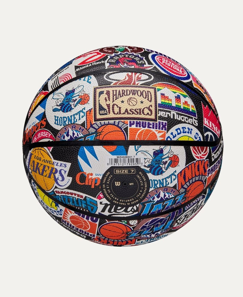 Wilson NBA All Team Retro Classic Composite Leather Basketball, Official Size A1