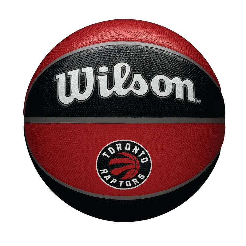 Wilson NBA Toronto Raptors Tribute Outdoor Rubber Basketball, Official Size 7 (29.5-in), Black/Red C6