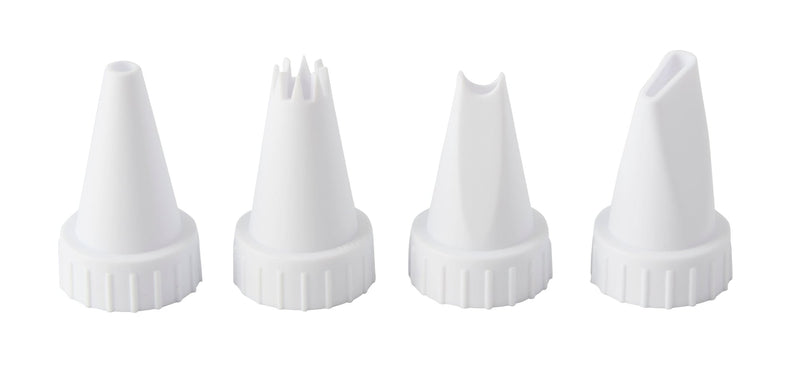 Wilton Icing Decorating Tip Set for Piping Bags, White, 4-pk, for Baking/Cake Decoration Z9