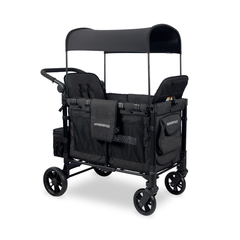 Wonderfold W2 Elite Double Stroller Wagon, 2-Seater, Black Z1