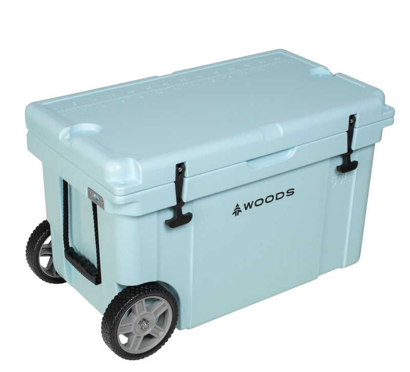 Woods ARCTIC Wheeled Roto-Moulded Cooler with Handle, 65-L, Light Blue K8