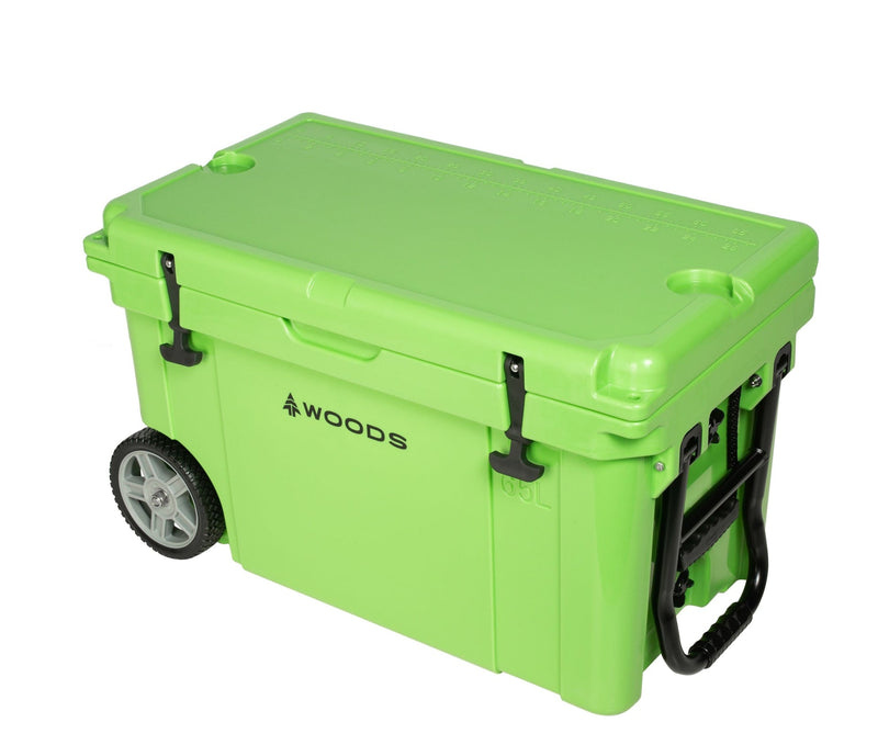 Woods ARCTIC Wheeled Roto-Moulded Cooler with Handle, 65-L, Parrot Green W3