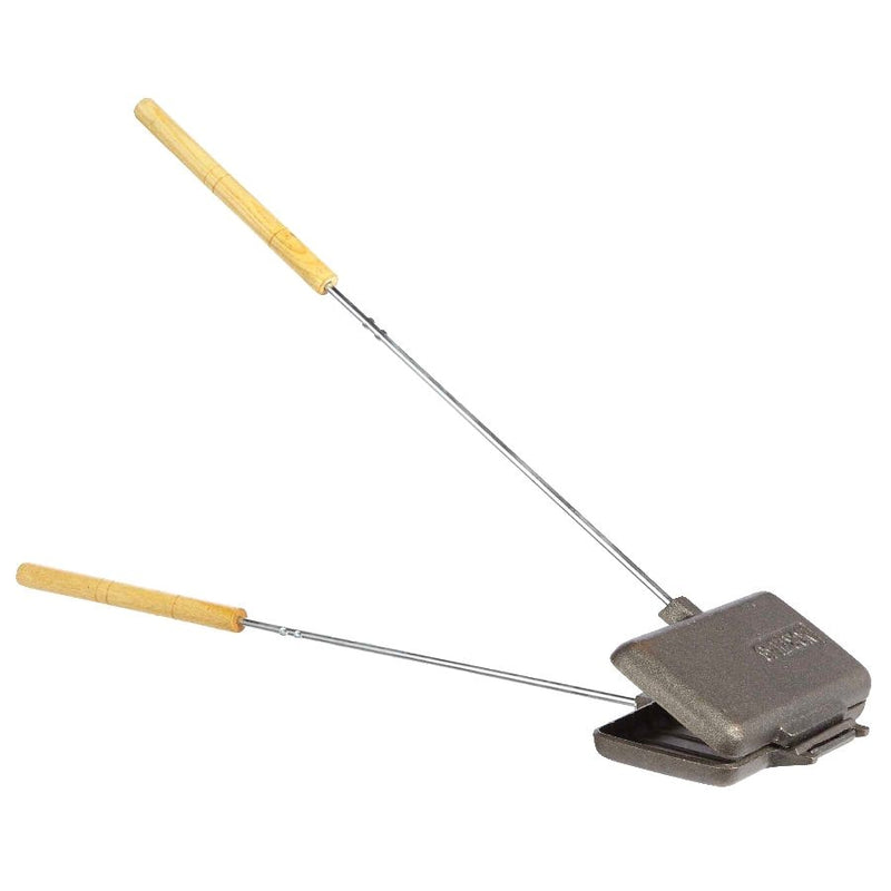 Woods Cast Iron Long Handle Double Camping Cooker/Toaster, 9-in O7