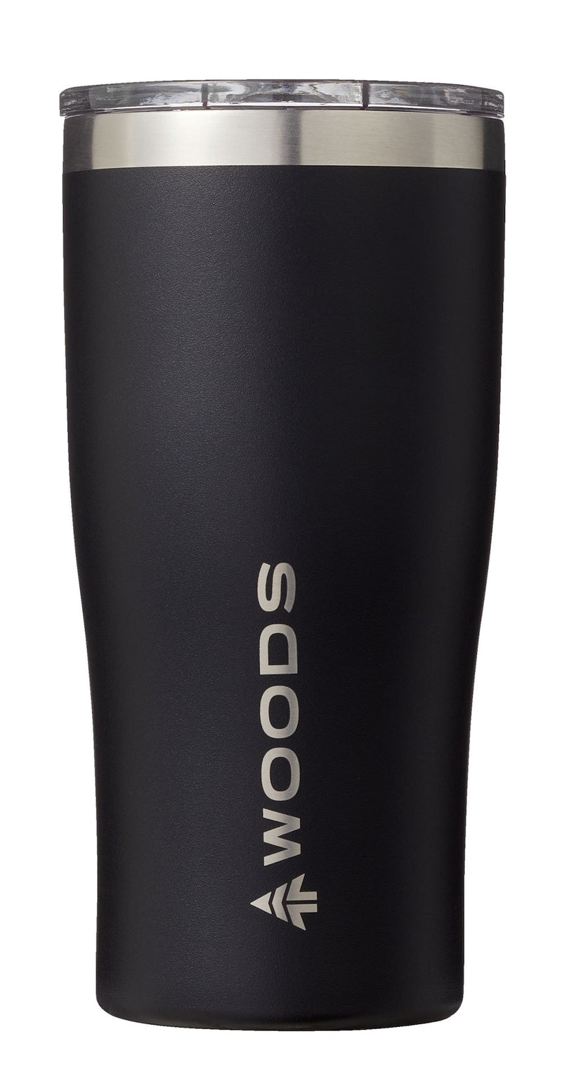 Woods Insulated Stainless Steel Tumbler, Small, Black, 20.2-oz J4