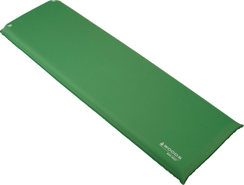 Woods Max Rest Single Self-Inflating Camping Sleeping Pad/Air Mat with Storage Bag, 4-in A0