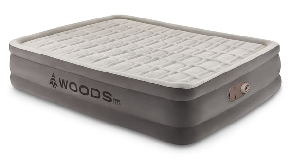 Woods Tritech Double-High Queen Air Mattress with Built-In 120V Pump R5