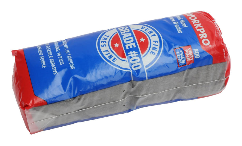 Workpro Steel Wool Pads For Multi-Surface Smoothing & Cleaning, Very Fine Grade D3