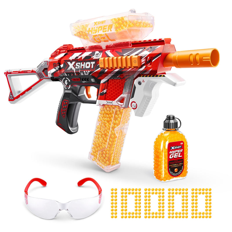 XSHOT Hyper Gel Trace Fire Blaster with 10,000 Gel Pellets R1